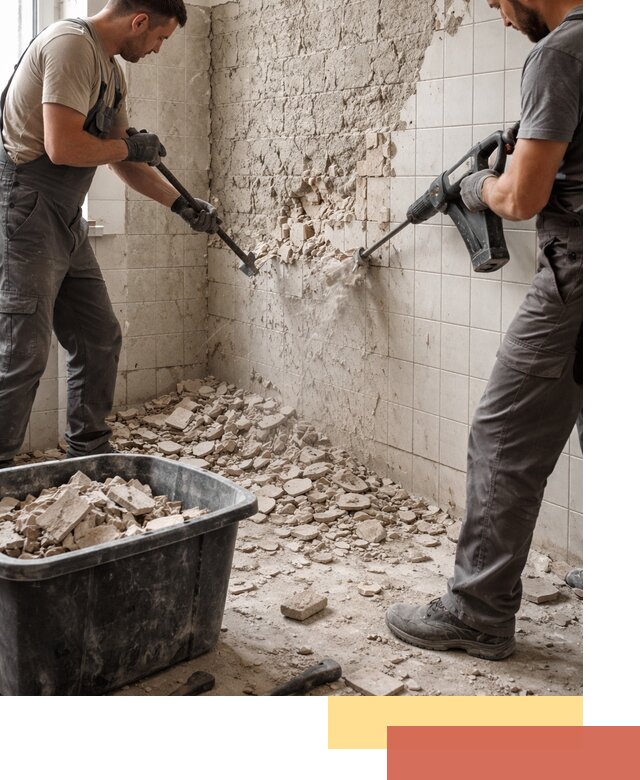 Демонтаж плитки со стен в Коркино быстро и аккуратно