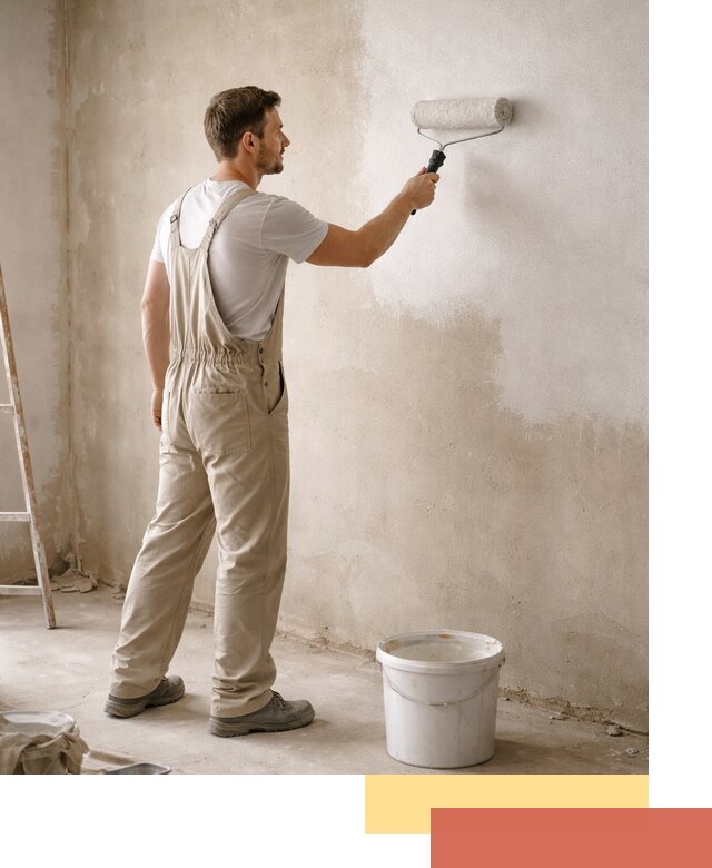 Грунтовка стен под отделку в Коркино профессиональным раствором