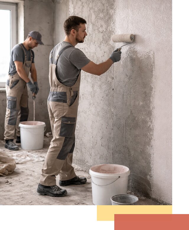 Нанесение бетоноконтакта на стены в Коркино для последующей отделки