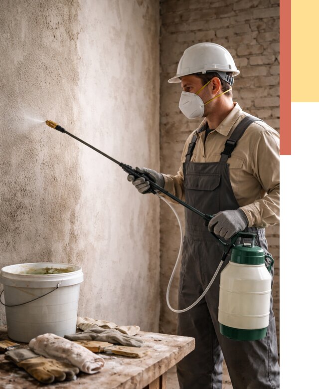 Антисептическая обработка стен в Коркино от 1246 руб. — быстро и недорого | ОТДЕЛОЧНИК-Крк