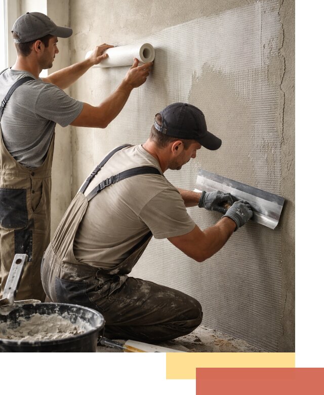 Армирование стен стеклосеткой в Коркино для прочной отделки