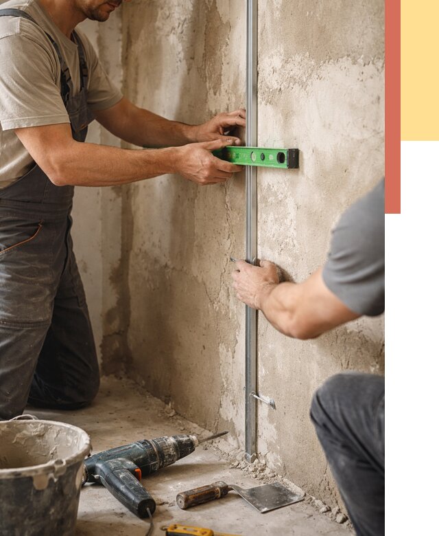 Установка штукатурных маяков в Коркино от 7267 руб. — быстро и недорого | ОТДЕЛОЧНИК-Крк