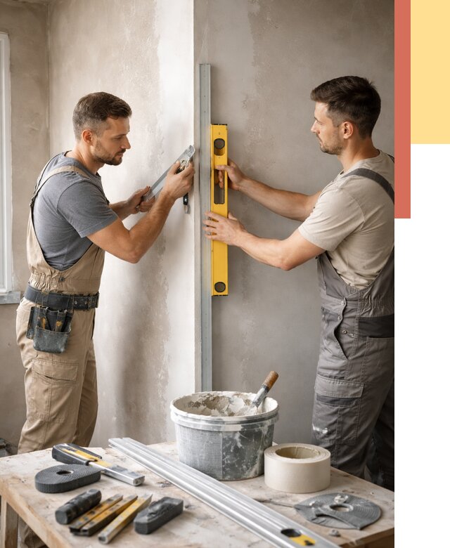 Выведение углов стен в Коркино от 1920 руб. быстро и недорого | ОТДЕЛОЧНИК-Крк