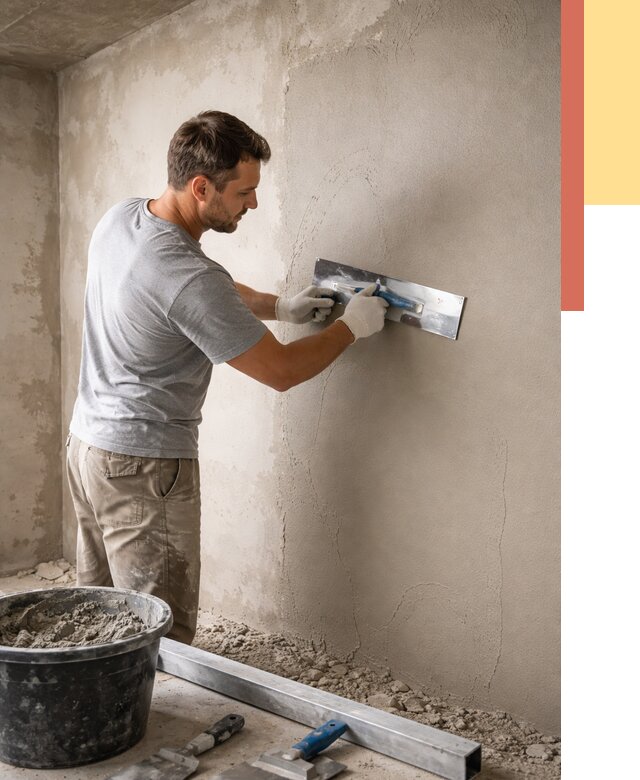 Штукатурка стен без маяков в Коркино от 7474 руб/м2 — услуги и цена | ОТДЕЛОЧНИК-Крк