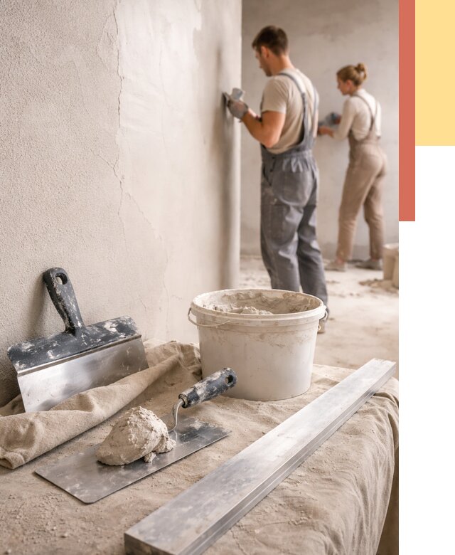 Штукатурка стен гипсовая в Коркино от 4671 руб/м2 — быстро и недорого | ОТДЕЛОЧНИК-Крк