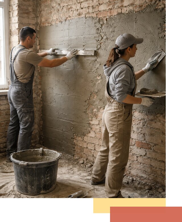 Штукатурка кирпичных стен в Коркино — качественно и надежно