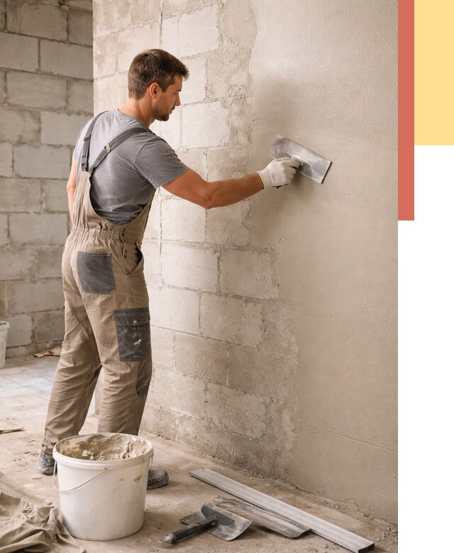 Штукатурка стен из газобетона в Коркино от 2180 руб./м2 — быстро и недорого | ОТДЕЛОЧНИК-Крк