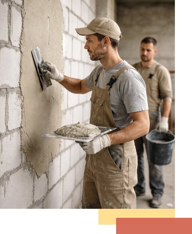 Штукатурка стен из газобетона в Коркино под ключ