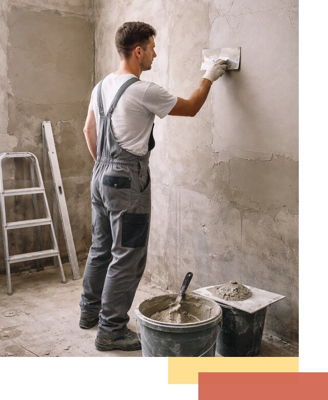 Штукатурка стен в ванной под ключ в Коркино