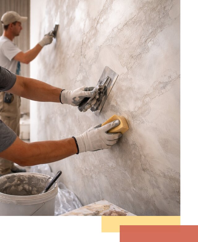 Декоративная штукатурка под мрамор в Коркино для стен и потолков