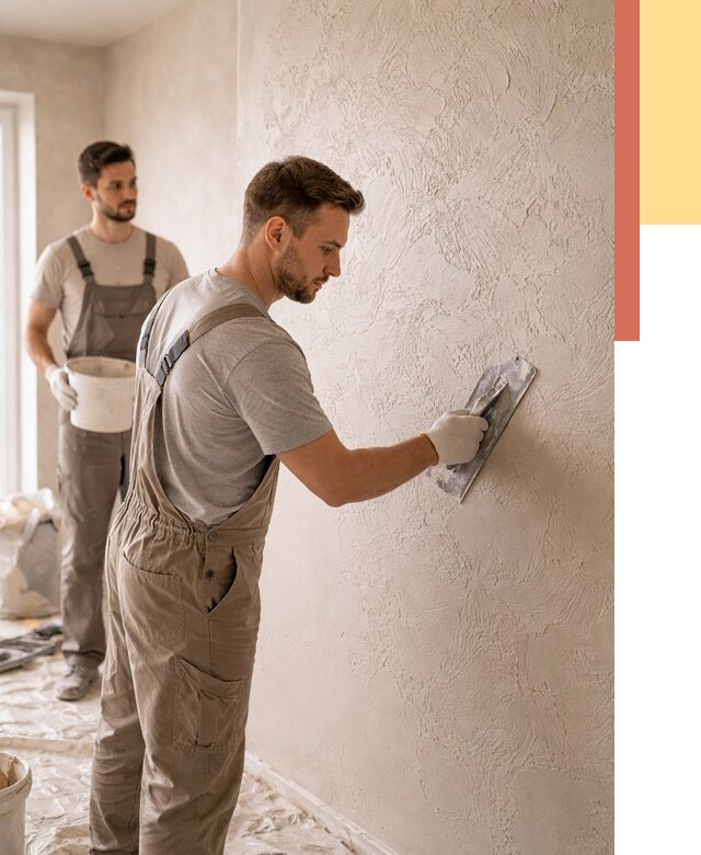 Фактурная штукатурка стен в Коркино от 4360 руб./м² — заказать под ключ | ОТДЕЛОЧНИК-Крк