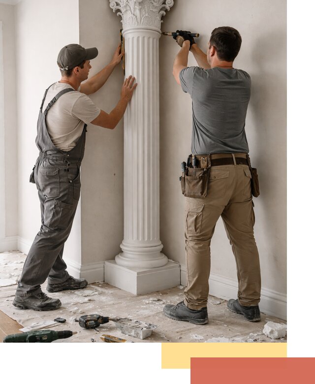 Установка декоративных колонн в Коркино под ключ