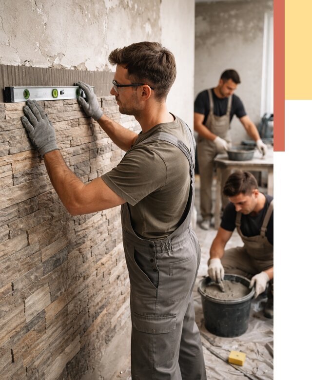 Монтаж искусственного камня в Коркино от 4671 руб. под ключ | ОТДЕЛОЧНИК-Крк