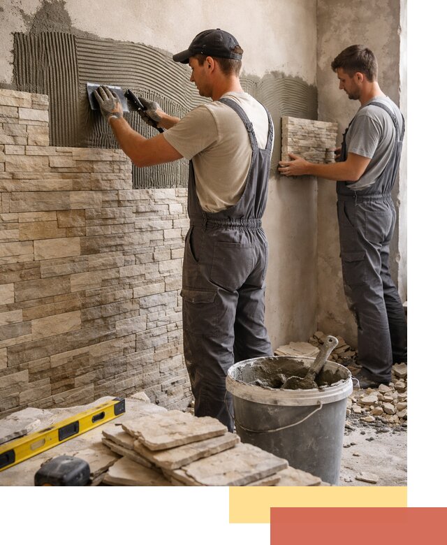 Монтаж искусственного камня в Коркино — облицовка стен и фасадов