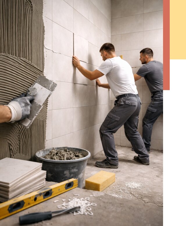 Укладка плитки на стены в Коркино от 882 руб. — качественно и недорого | ОТДЕЛОЧНИК-Крк