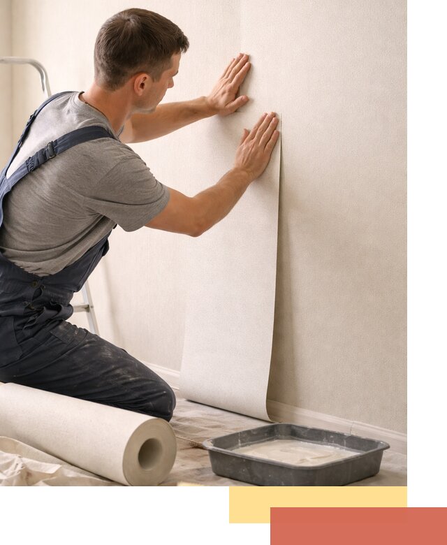 Поклейка флизелиновых обоев в Коркино качественно и быстро