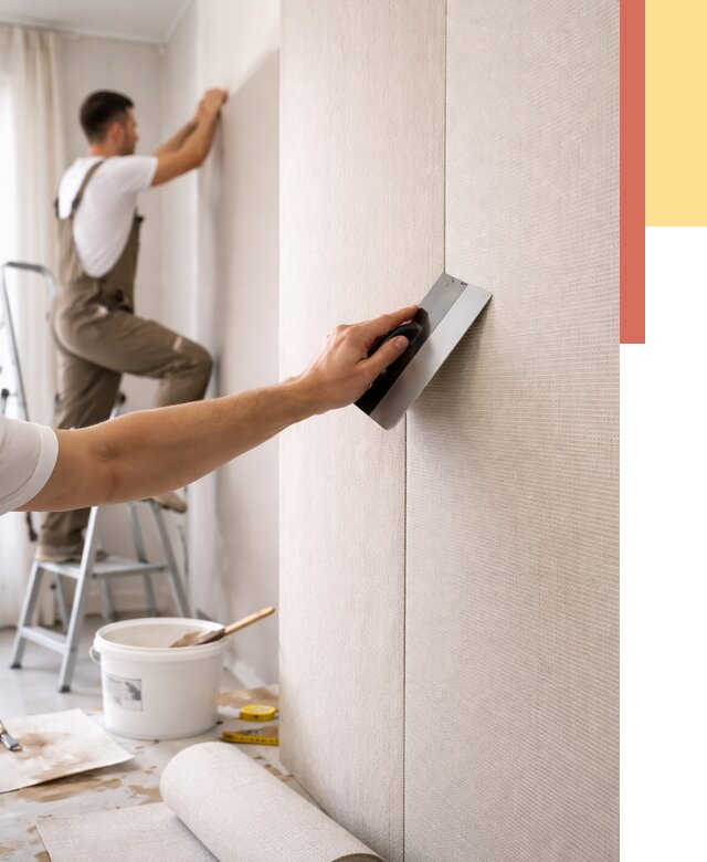 Поклейка текстильных обоев в Коркино от 4671 руб. под ключ | ОТДЕЛОЧНИК-Крк