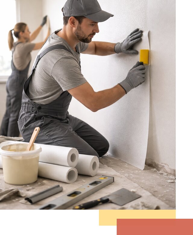 Поклейка стеклообоев профессионально в Коркино