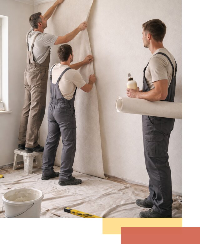 Оклейка стен обоями в Коркино — качественно и профессионально