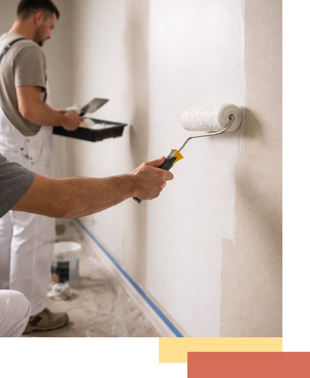 Покраска стен акриловой краской профессионально в Коркино