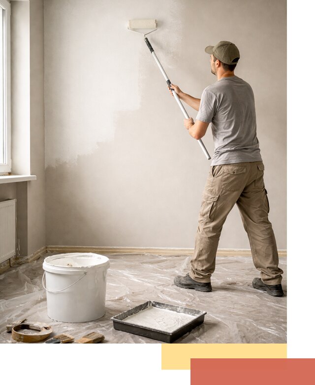 Покраска стен латексной краской в Коркино качественно и быстро