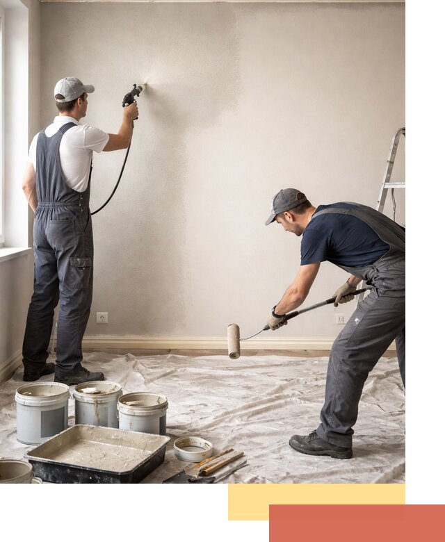 Покраска стен моющейся краской и защита поверхностей в Коркино