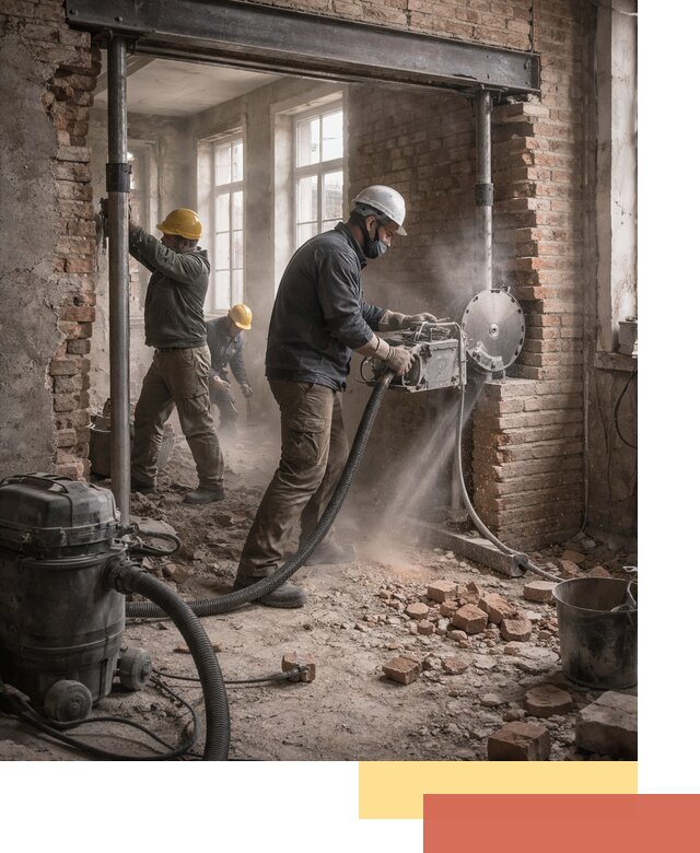 Прорезка проема в стене под дверной или оконный проем в Коркино