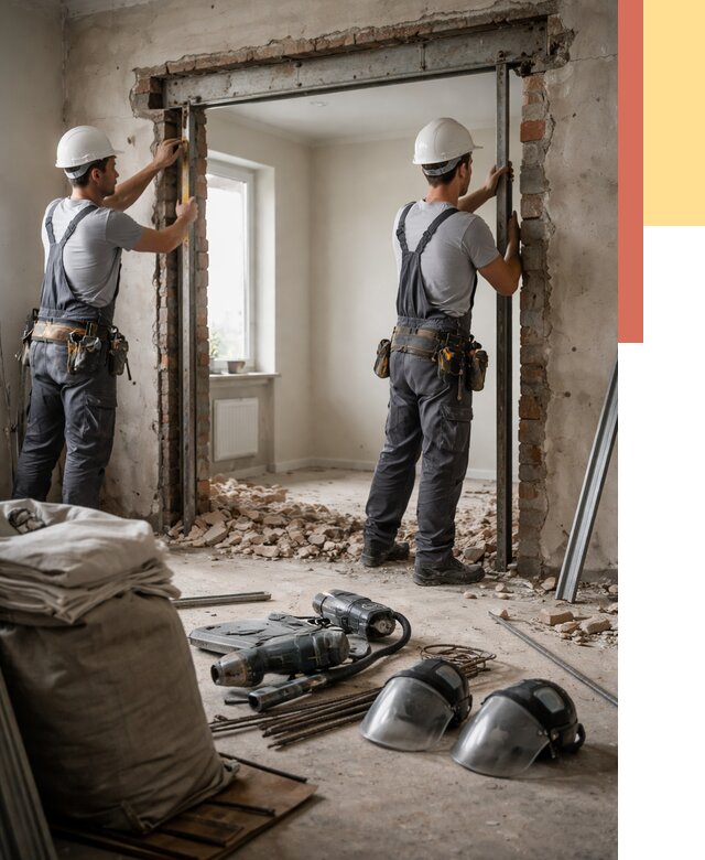 Расширение дверного проема в Коркино от 12976 руб. под ключ | ОТДЕЛОЧНИК-Крк