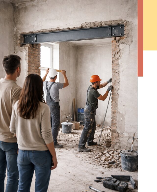 Усиление проема в стене в Коркино от 9862 руб. — усиление дверного проема металлоконструкцией | ОТДЕЛОЧНИК-Крк