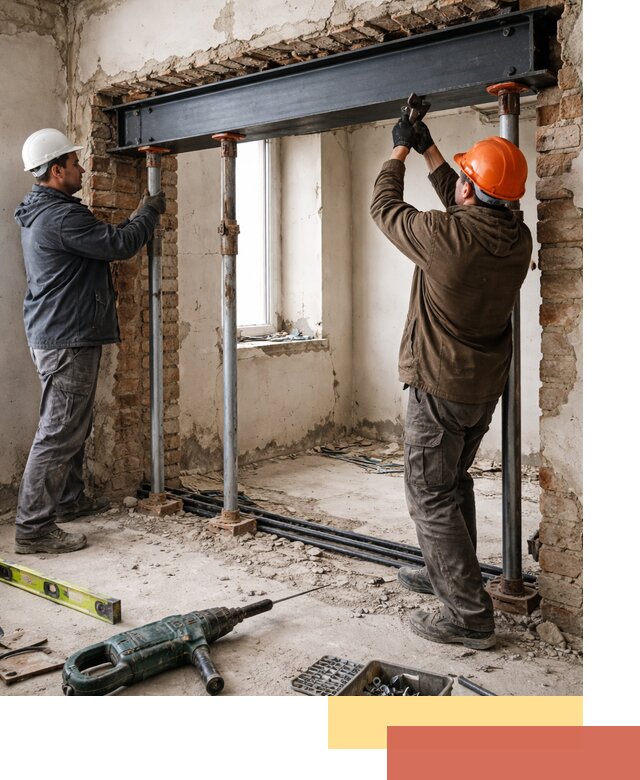 Усиление проема в стене в Коркино для расширения и безопасности