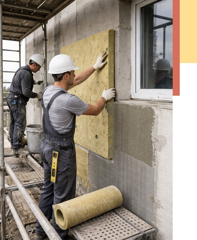 Утепление стен в Коркино от 4464 руб. под ключ — быстро и недорого | ОТДЕЛОЧНИК-Крк