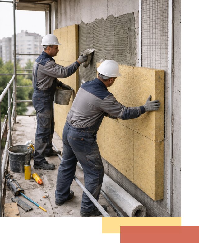 Утепление стен зданий и домов в Коркино качественно и надежно