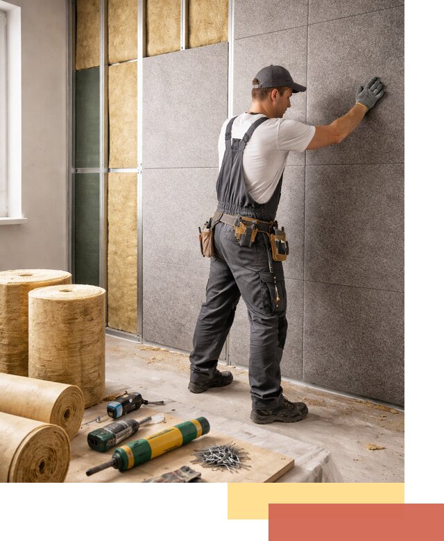 Профессиональная шумоизоляция стен в Коркино для квартиры и офиса