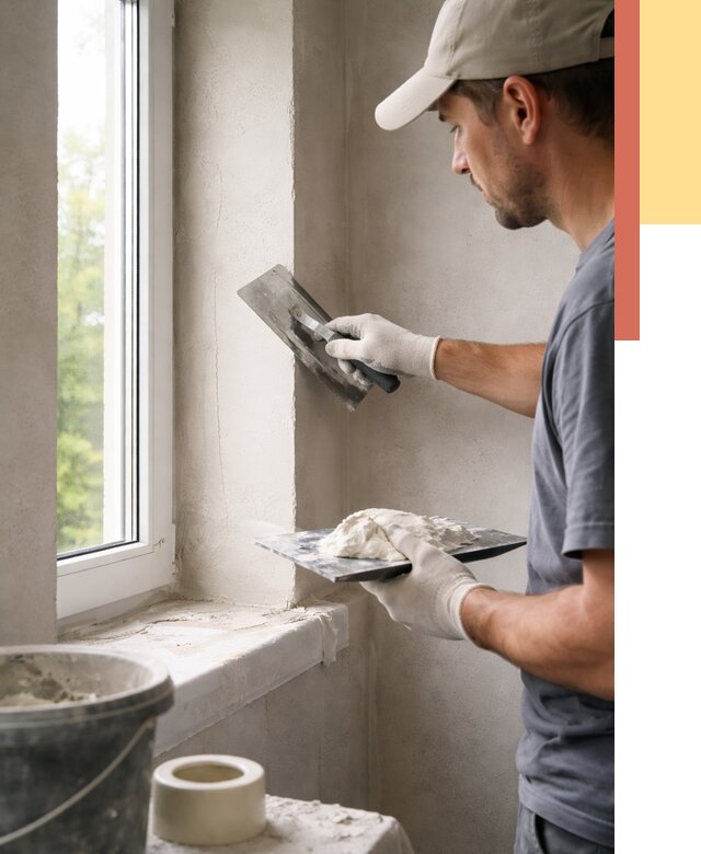 Штукатурка откосов в Коркино от 4671 руб/м² — услуги и выравнивание под ключ | ОТДЕЛОЧНИК-Крк