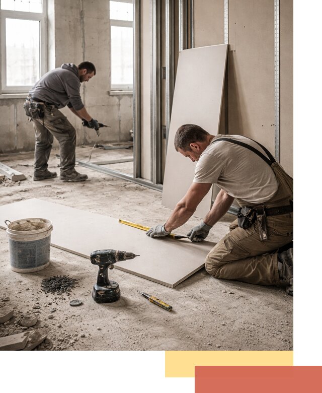 Кладка перегородок из ПГП под ключ в Коркино