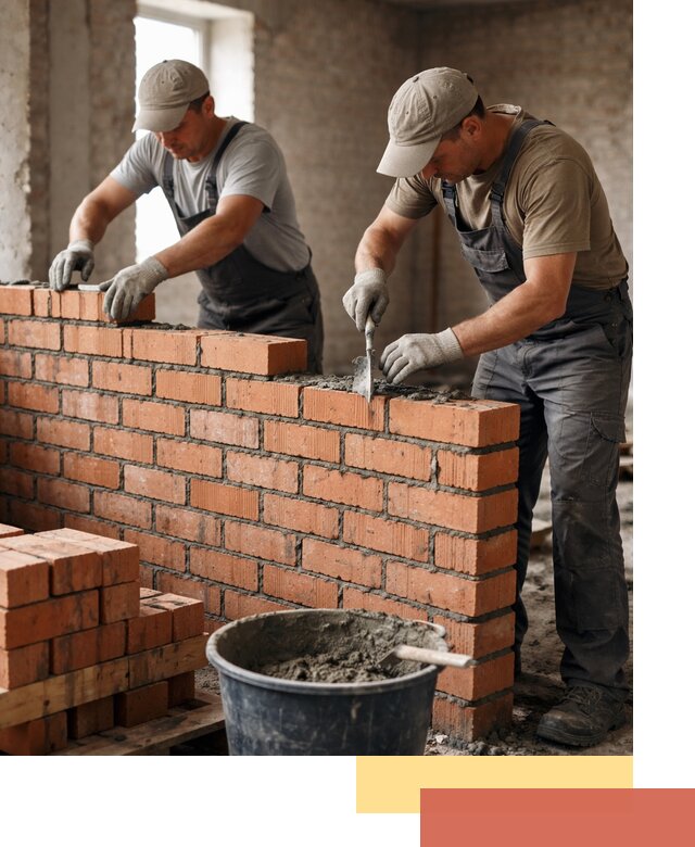 Кладка кирпичных перегородок под ключ в Коркино