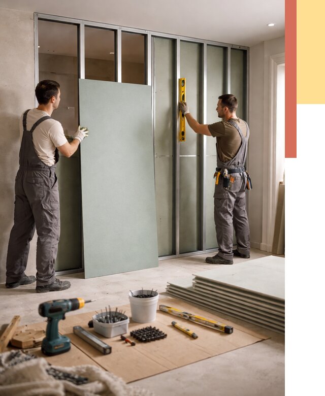 Перегородка из влагостойкого гипсокартона в Коркино от 4983 руб. — монтаж под ключ | ОТДЕЛОЧНИК-Крк