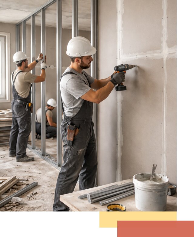 Перегородки из огнестойкого гипсокартона в Коркино под ключ