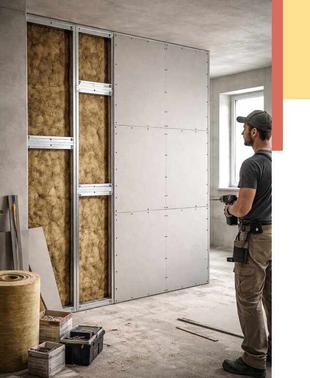 Усиленная перегородка под навеску в Коркино от 13288 руб. — монтаж под ключ | ОТДЕЛОЧНИК-Крк