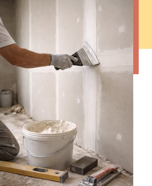 Шпаклевка перегородок из гипсокартона в Коркино от 2595 руб. — услуги ОТДЕЛОЧНИК-Крк