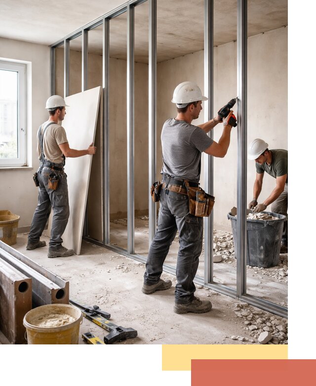 Перенос гипсокартонной перегородки в Коркино профессионально и быстро