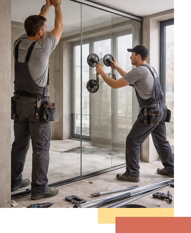 Цельностеклянные перегородки под ключ в Коркино