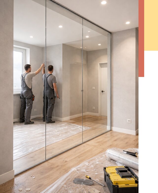 Безрамные стеклянные перегородки в Коркино — монтаж от 9862 руб. | ОТДЕЛОЧНИК-Крк