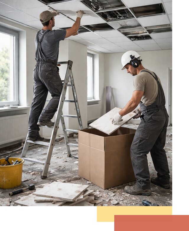 Демонтаж потолочной плитки в Коркино быстро и аккуратно