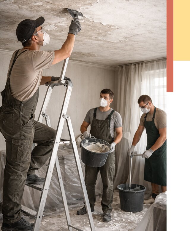 Удаление побелки с потолка в Коркино от 2595 руб. быстро и недорого | ОТДЕЛОЧНИК-Крк