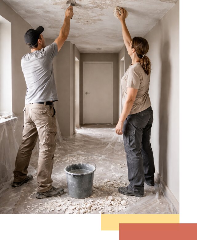 Удаление побелки с потолка в Коркино — быстро и аккуратно