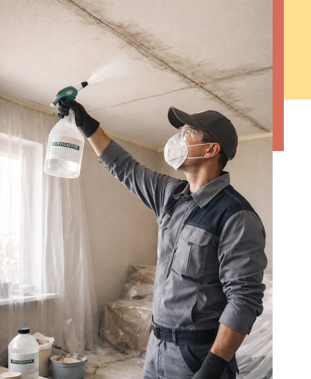 Антисептическая обработка потолка в Коркино от 2595 руб. | ОТДЕЛОЧНИК-Крк