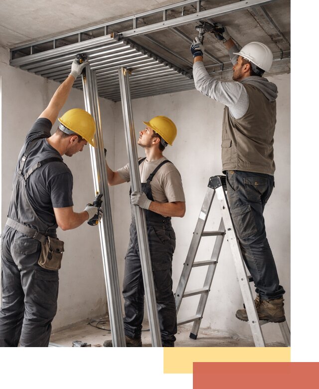 Монтаж реечного потолка под ключ в Коркино