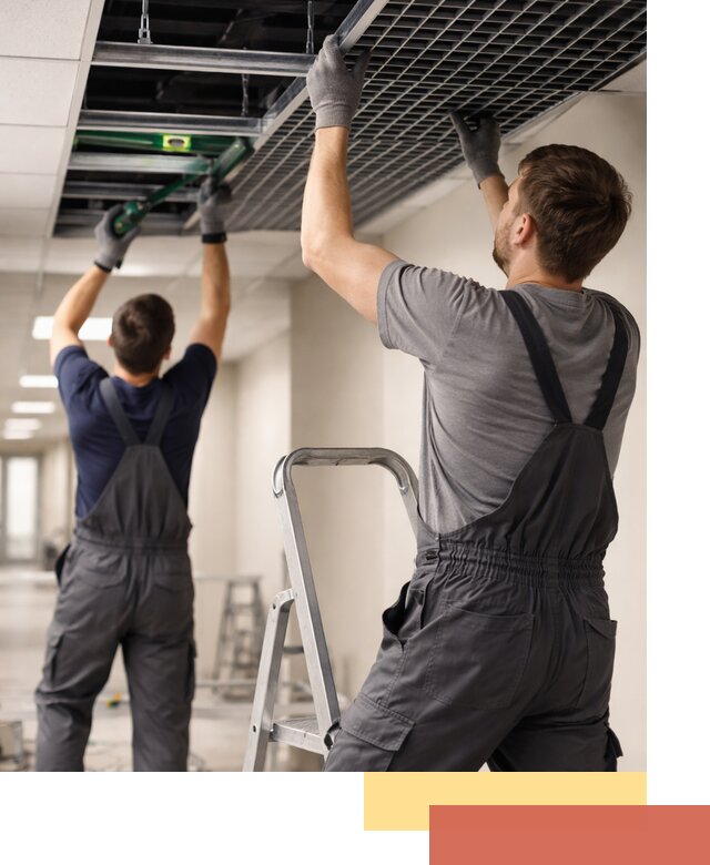 Монтаж потолка Грильято в Коркино: установка под ключ качественно