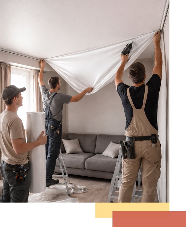 Монтаж сатинового натяжного потолка в Коркино качественно и быстро